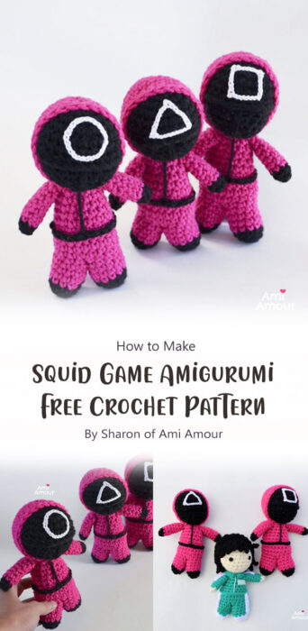 Squid Game Amigurumi - Free Crochet Pattern By Sharon of Ami Amour