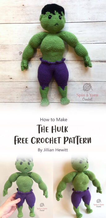 The Hulk Free Crochet Pattern By Jillian Hewitt