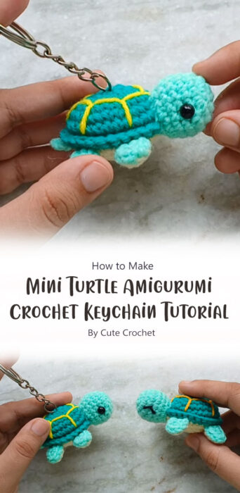Mini Turtle Amigurumi - Crochet Keychain Tutorial By Cute Crochet