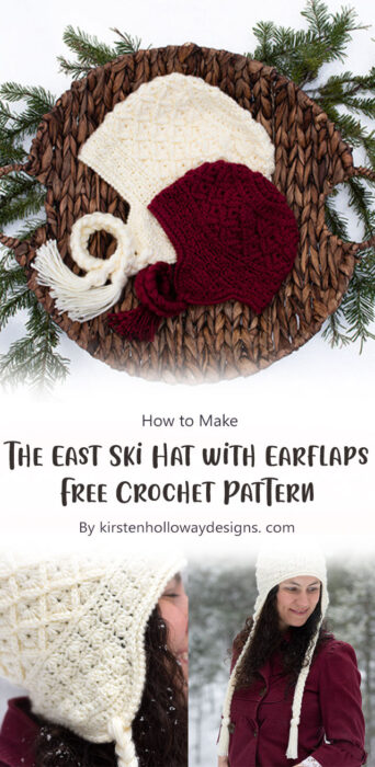 The East Ski Hat with Earflaps - Free Crochet Pattern By kirstenhollowaydesigns. com
