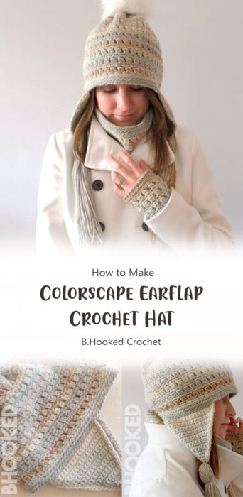 Colorscape Earflap Crochet Hat By B.Hooked Crochet