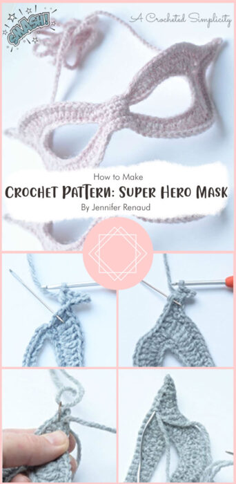 Free Crochet Pattern: Super Mom, Super Hero Mask By Jennifer Renaud