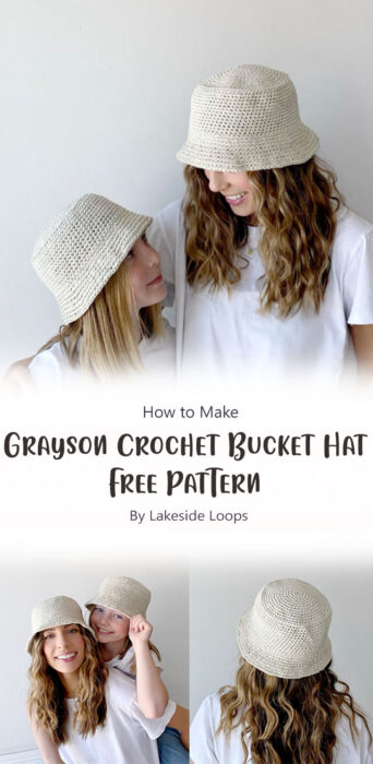 Grayson Crochet Bucket Hat - Free Pattern By Lakeside Loops