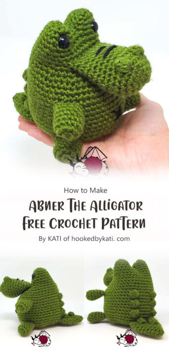 Abner The Alligator - Free Crochet Pattern By KATI of hookedbykati. com