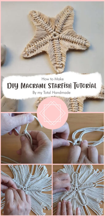 DIY Macrame Starfish Tutorial By my Total Handmade