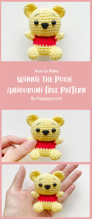 How to Crochet Winnie the Pooh - Amigurumi Free Pattern By Happygurumi