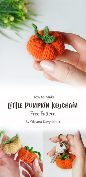 Little Pumpkin Keychain By Oksana Davydchuk