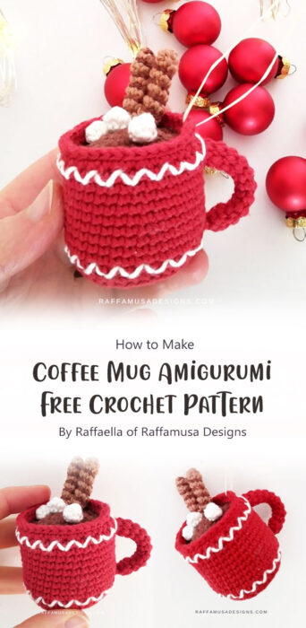 Coffee Mug Amigurumi - Free Crochet Pattern By Raffaella of Raffamusa Designs