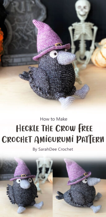 Heckle the Crow Free Crochet Amigurumi Pattern By SarahDee Crochet