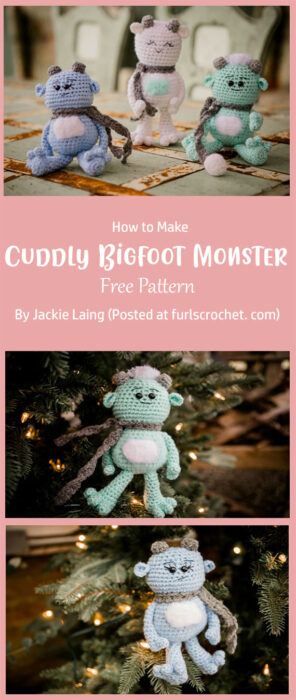 Cuddly Bigfoot Monster By Jackie Laing (Posted at furlscrochet. com)