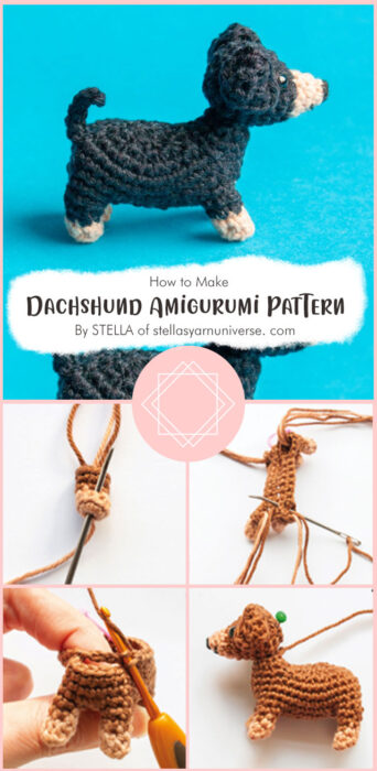 Dachshund Amigurumi Pattern By STELLA of stellasyarnuniverse. com