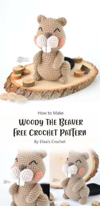 Woody the Beaver Free Crochet Pattern By Elisa's Crochet