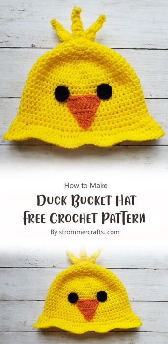 Duck Bucket Hat - Free Crochet Pattern By strommercrafts. com