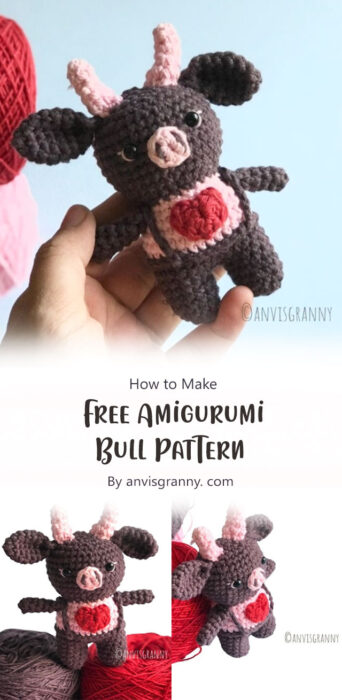 Free Amigurumi Bull Pattern By anvisgranny. com