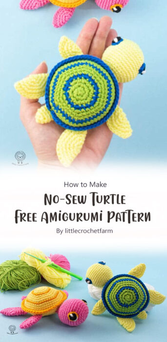 No-Sew Turtle Free Amigurumi Pattern By littlecrochetfarm