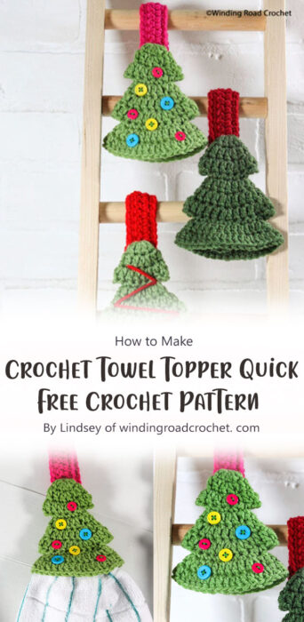 Crochet Towel Topper Quick Free Crochet Pattern By Lindsey of windingroadcrochet. com