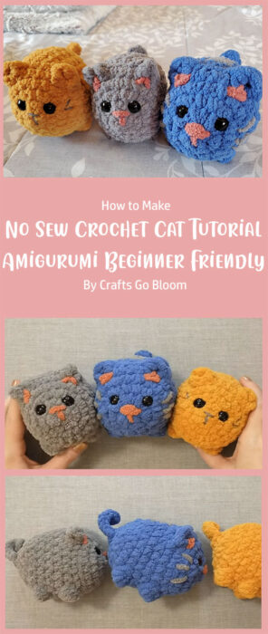 No Sew Crochet Cat Tutorial - Amigurumi Beginner Friendly By Crafts Go Bloom