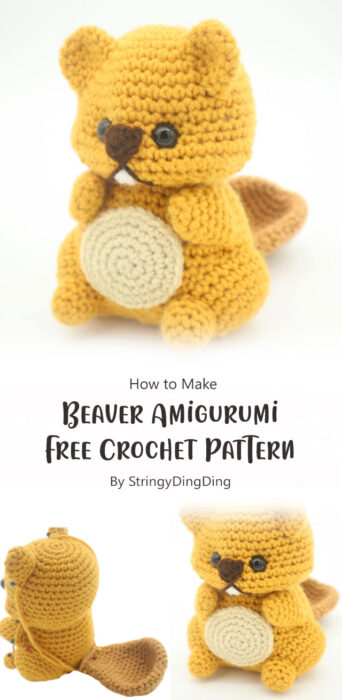 Beaver Amigurumi - Free Crochet Pattern By StringyDingDing