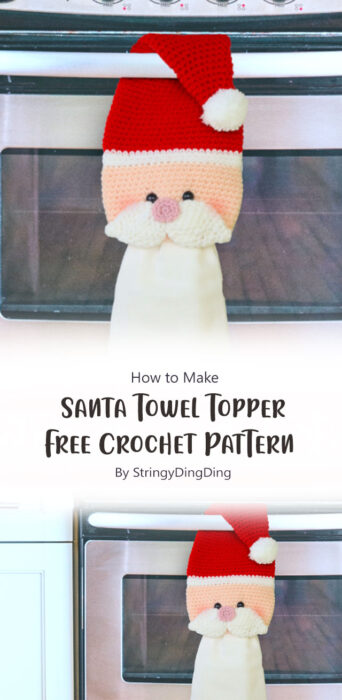 Santa Towel Topper Free Christmas Crochet Pattern By StringyDingDing
