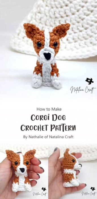 Corgi Dog Crochet Pattern By Nathalie of Natalina Craft