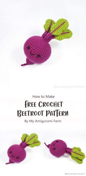 Free Crochet Beetroot Pattern By My Amigurumi Farm