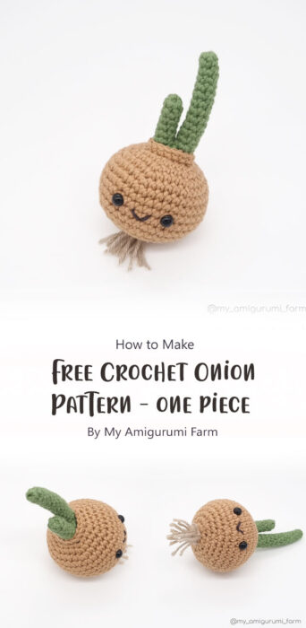 Free Crochet Onion Pattern - one piece By My Amigurumi Farm