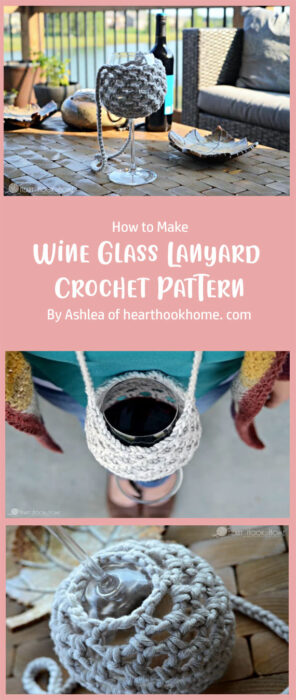 Wine Glass Lanyard Crochet Pattern By Ashlea of hearthookhome. com