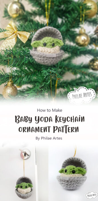 Baby Yoda Keychain ornament Pattern By Philae Artes