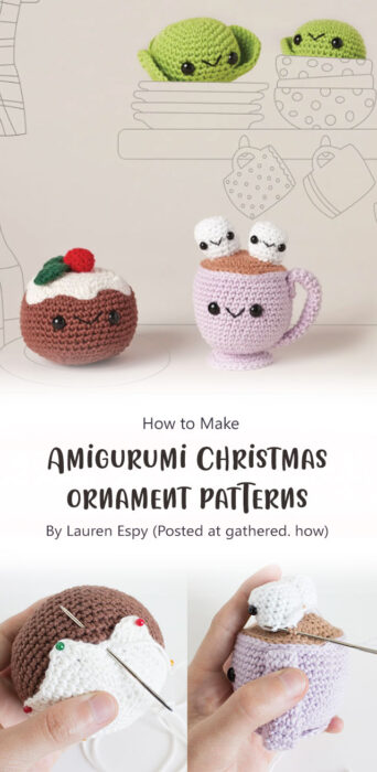 Amigurumi Christmas ornament patterns By Lauren Espy (Posted at gathered. how)