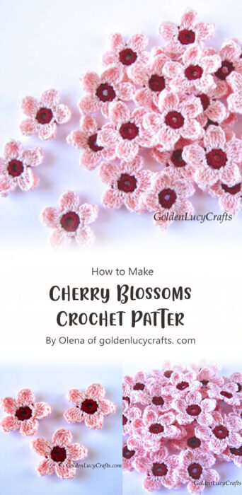 Cherry Blossoms Crochet Pattern By Olena of goldenlucycrafts. com