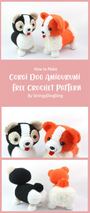 Corgi Dog Amigurumi - Free Crochet Pattern By StringyDingDing