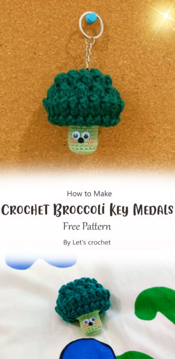 Crochet Broccoli Key Medals By Let's crochet
