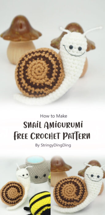Snail Amigurumi Free Crochet Pattern By StringyDingDing
