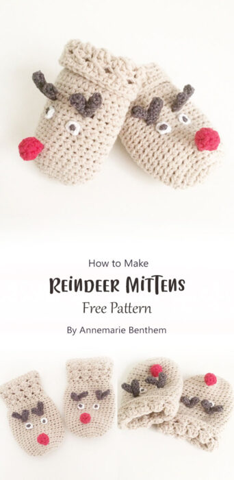 Reindeer Mittens By Annemarie Benthem