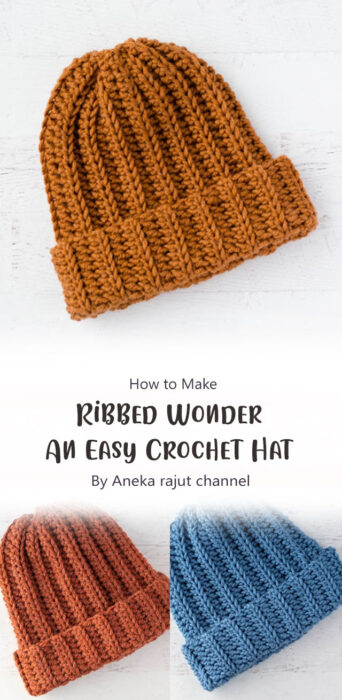 Ribbed Wonder An Easy Crochet Hat By Cheryl crochet365knittoo. com