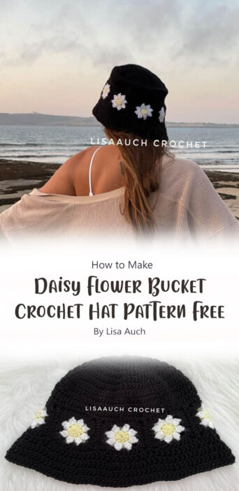 Daisy Flower Bucket Crochet Hat Pattern Free By Lisa Auch