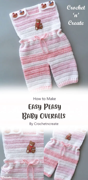Easy Peasy Baby Overalls By Crochetncreate