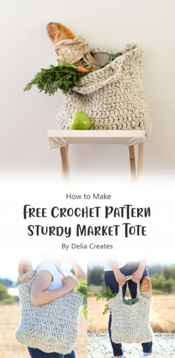 Free Crochet Pattern: Sturdy Market Tote By Delia Creates