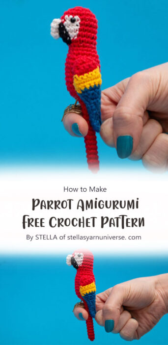 Parrot Amigurumi Free Crochet Pattern By STELLA of stellasyarnuniverse. com