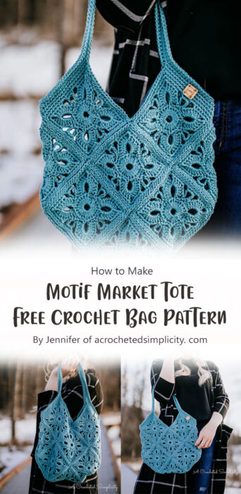Motif Market Tote - Free Crochet Bag Pattern By Jennifer of acrochetedsimplicity. com
