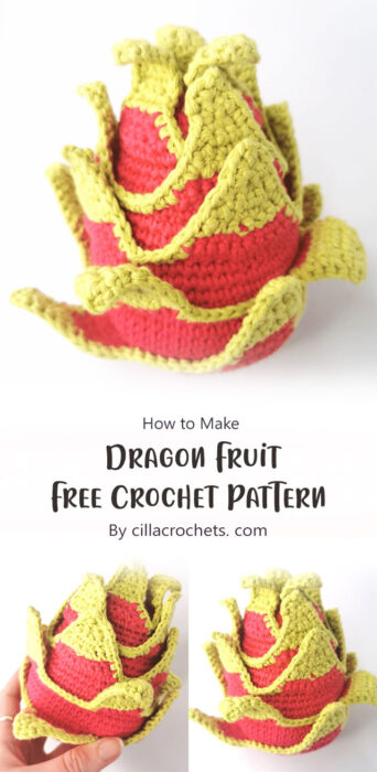 Free Dragon Fruit Crochet Pattern By cillacrochets. com
