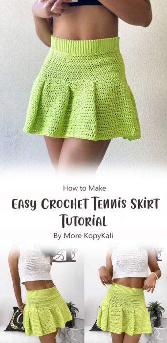 Easy Crochet Tennis Skirt Tutorial By More KopyKali