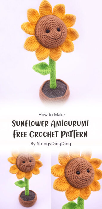 Sunflower Amigurumi - Free Crochet Pattern By StringyDingDing