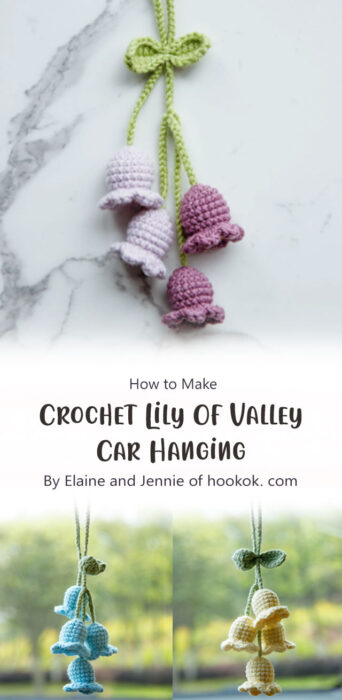 Crochet Lily Of Valley - Car Hanging By Elaine and Jennie of hookok. com