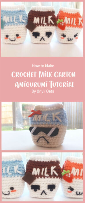 How to Crochet A Kawaii Milk Carton Amigurumi Tutorial By Onyii Oats