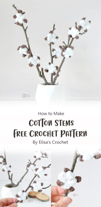 Cotton Stems Free Crochet Pattern By Elisa's Crochet