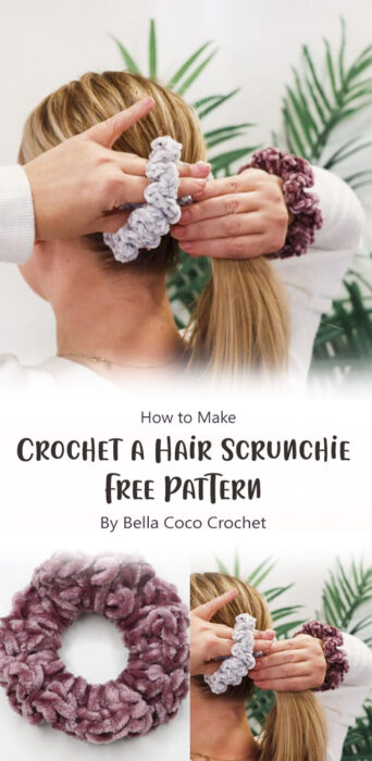 Learn to Crochet a Hair Scrunchie - Free Pattern By Bella Coco Crochet