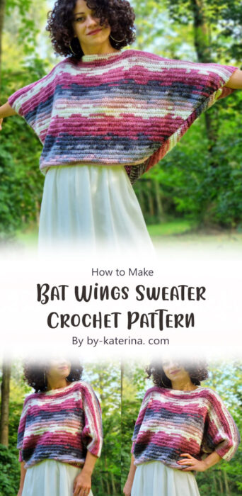 Bat Wings Sweater - Crochet Pattern By by-katerina. com