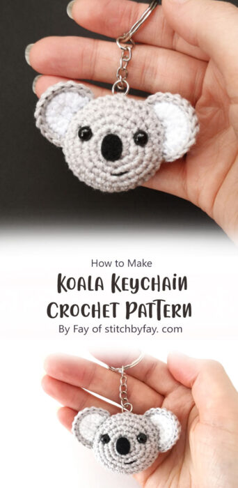 Koala Keychain Crochet Pattern By Fay of stitchbyfay. com