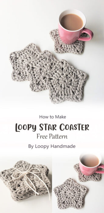 Loopy Star Coaster By Loopy Handmade